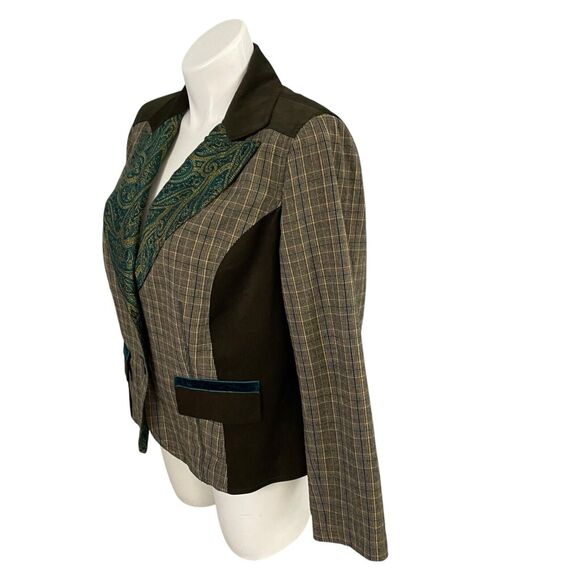 CJ Banks Blazer Womens 1X Jacket Patchwork Festival Career Professional Office - Picture 16 of 16